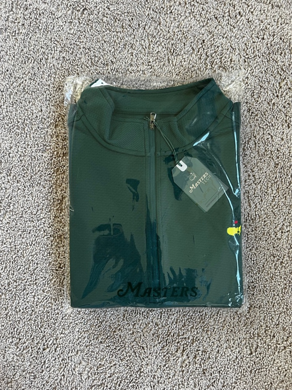 Brand NWT Sealed 2026 Masters Green Quarter-Zip Tech Quarter Zip Pullover
